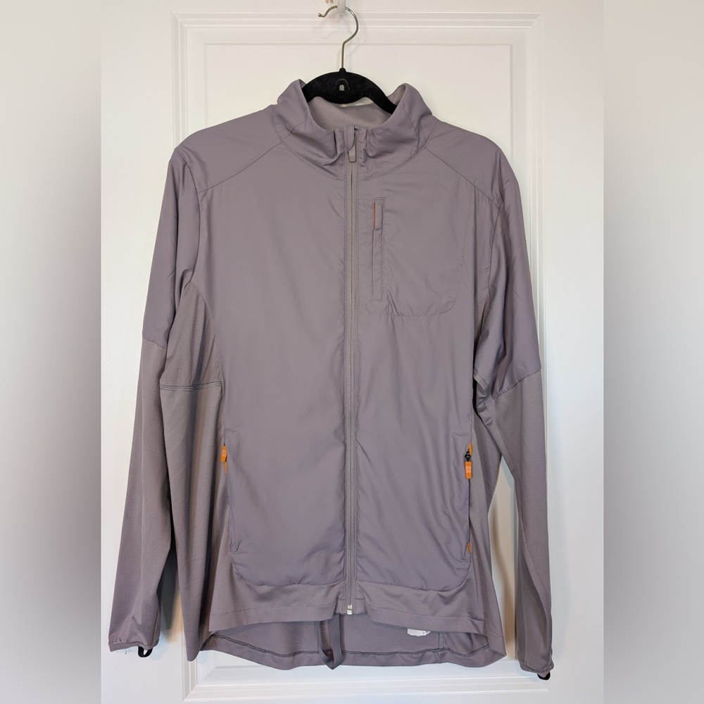 Brooks Mens Fusion Hybrid Packable Running Jacket Sz M Frosted Lead